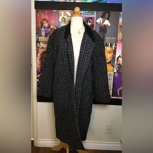 Elegant Black and Gray Women's Coat